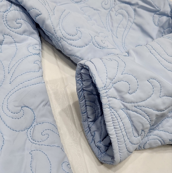 High fever light blue quilted jacket with pockets women's size Large - Picture 3 of 8